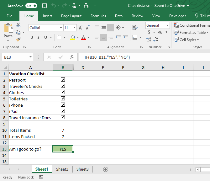 How to Create a Checklist in Microsoft Excel